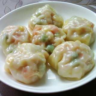 杂菜虾仁包