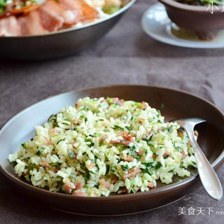 韭菜培根炒饭