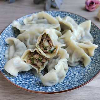 茄子肉馅饺子
