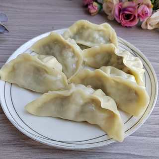 鲜肉豇豆茄子蒸饺
