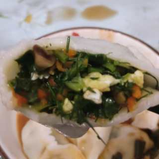 茴香馅素饺子