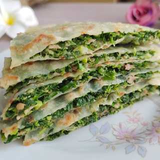 荠菜鲜肉麦饼