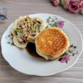 豇豆肉馅生煎包