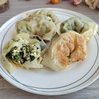 荠菜豆腐肉馅煎馄饨