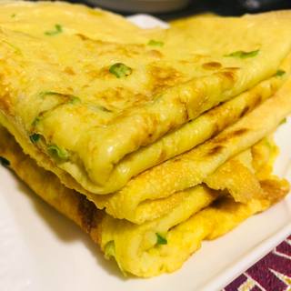 快手早餐香葱蛋饼