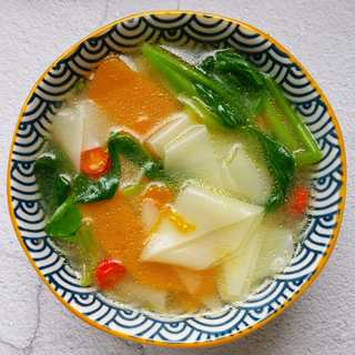 鸡毛菜南瓜面片