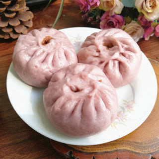紫薯蜜豆包