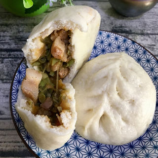 豆角粉丝肉包