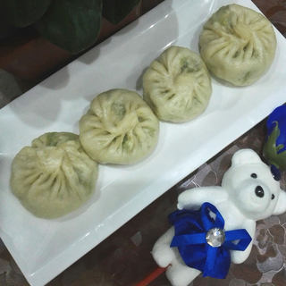 素馅圆白菜包子
