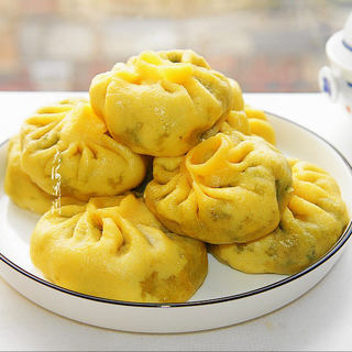 素馅粗粮包子