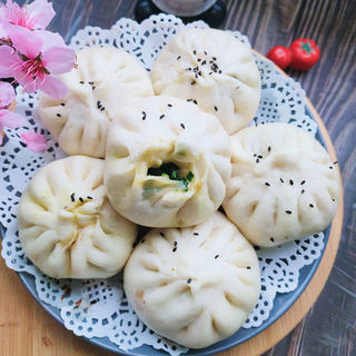 香干韭菜肉煎包