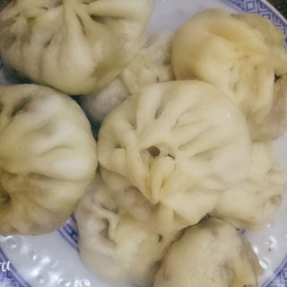 茄子青椒素馅包子