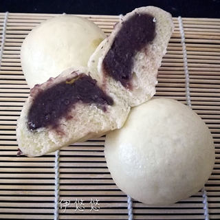 御寒美食一一玉米面桂花豆沙包