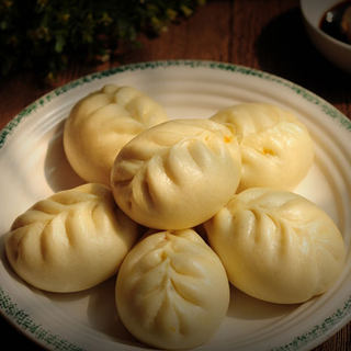 胡萝卜馅麦穗包子