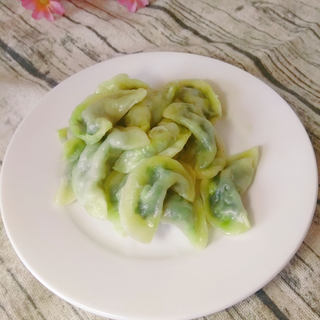 菠菜虾米鸡蛋饺子