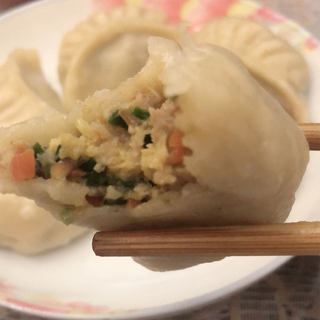 虾肉韭菜鸡蛋饺