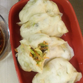 鸡蛋角瓜素蒸饺