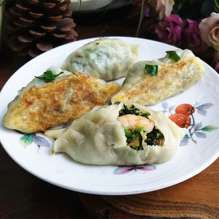 虾仁三鲜煎饺