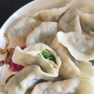 立冬虾皮韭菜水饺