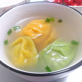双色猪肉饺子