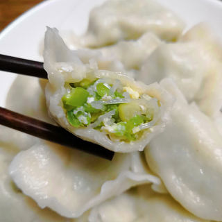 豆角鸡蛋粉丝饺子