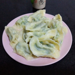 海灵菇虾爬肉韭菜水饺