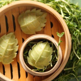 树叶蒸饺