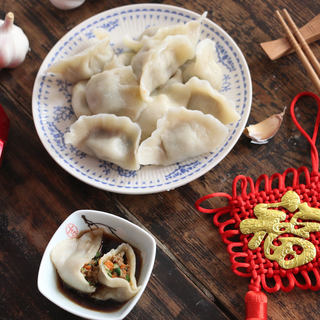 家常水饺-香菇胡萝卜韭菜猪肉馅