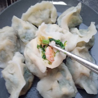 荠菜虾仁水饺