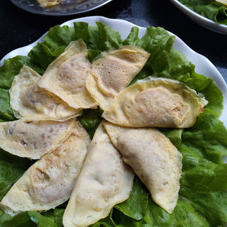 马蹄猪肉馅鸡蛋饺