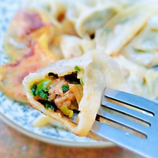 韭菜肉煎饺