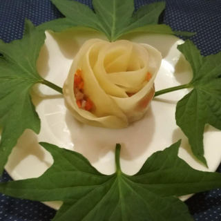 一朵玫瑰花饺