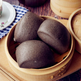 黑芝麻褐麦馒头