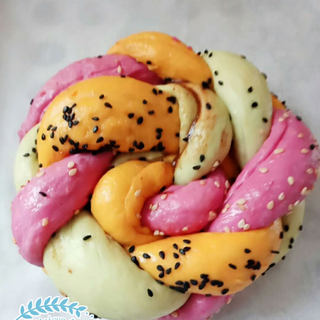 彩色绣球馒头