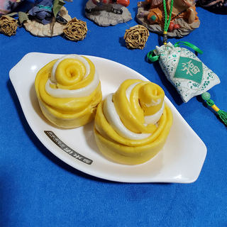 双色玫瑰花馒头