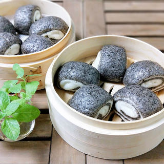 黑芝麻双色馒头