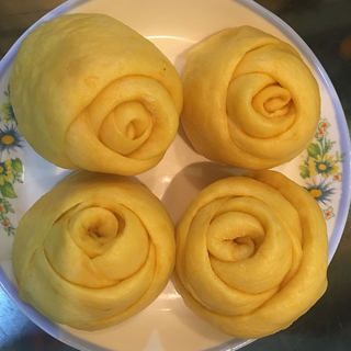 南瓜玫瑰花馒头