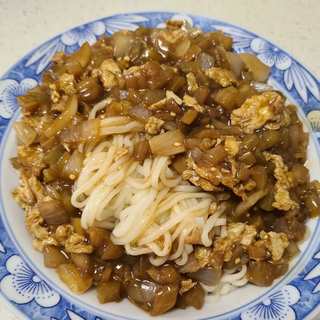 茄子洋葱鸡蛋捞面