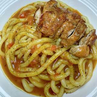 番茄咖喱鸡腿乌冬面