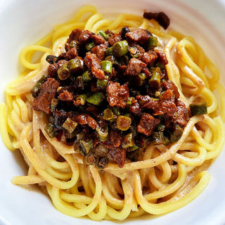 豆角肉酱拌面