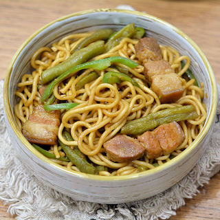 五花肉豆角焖面