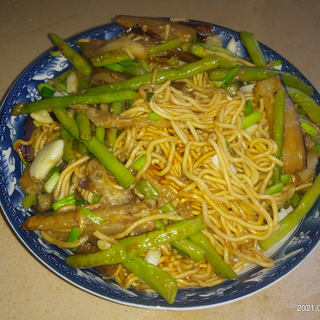 豆角茄子焖面