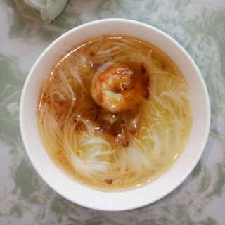 葱油虾仁汤面