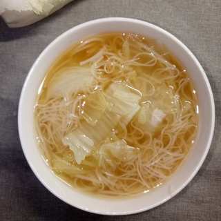 清汤白菜挂面汤