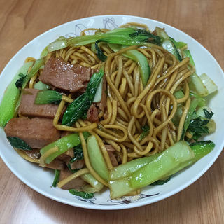 青菜火腿炒面
