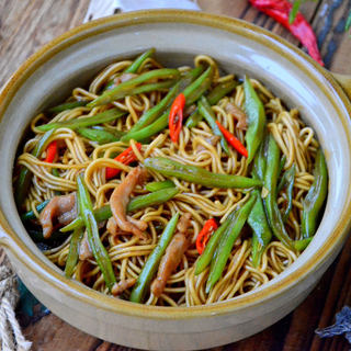 豆角肉丝焖面