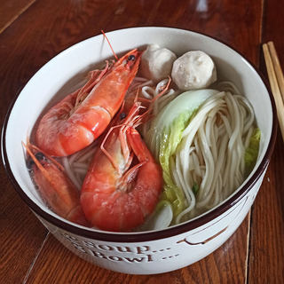鲜虾丸子捞面