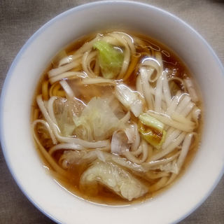 葱油白菜挂面汤