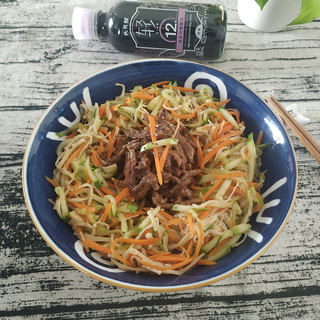 鱼香肉丝荞麦冷面
