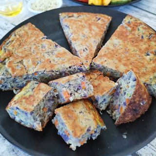 火麻豆渣蔬菜饼